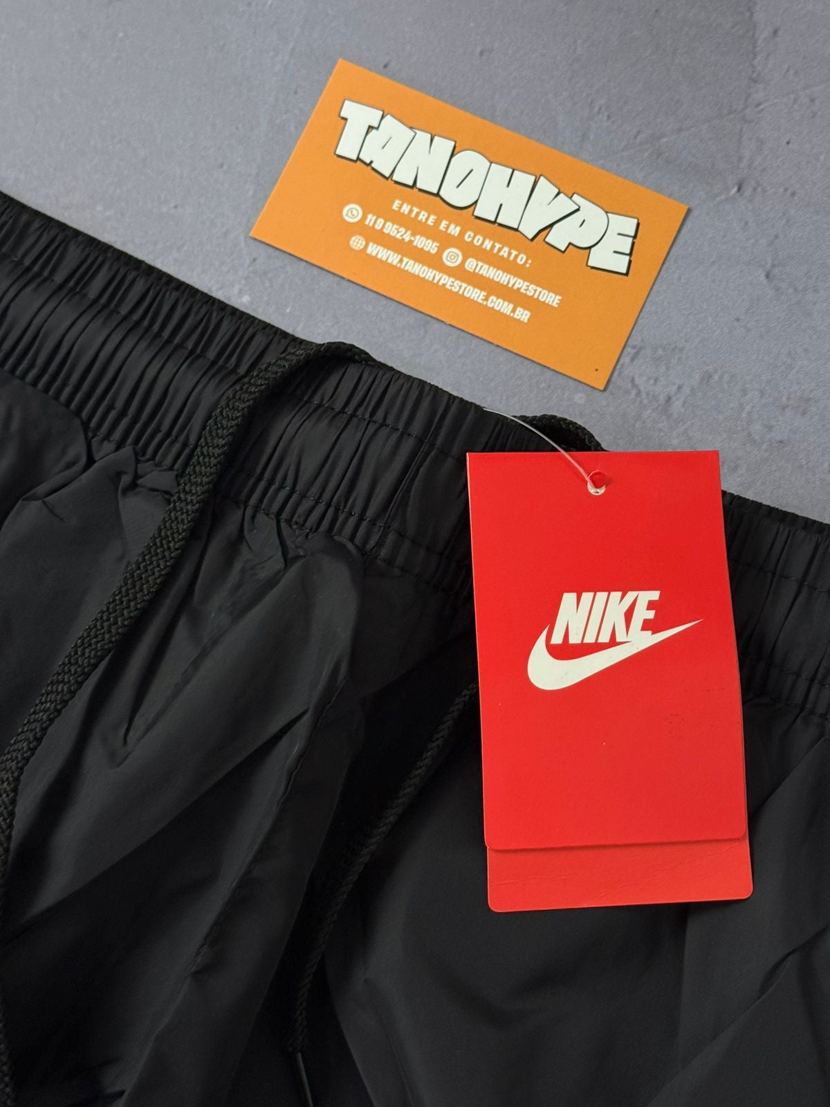 Calça Nike Faixa Tactel - Preto