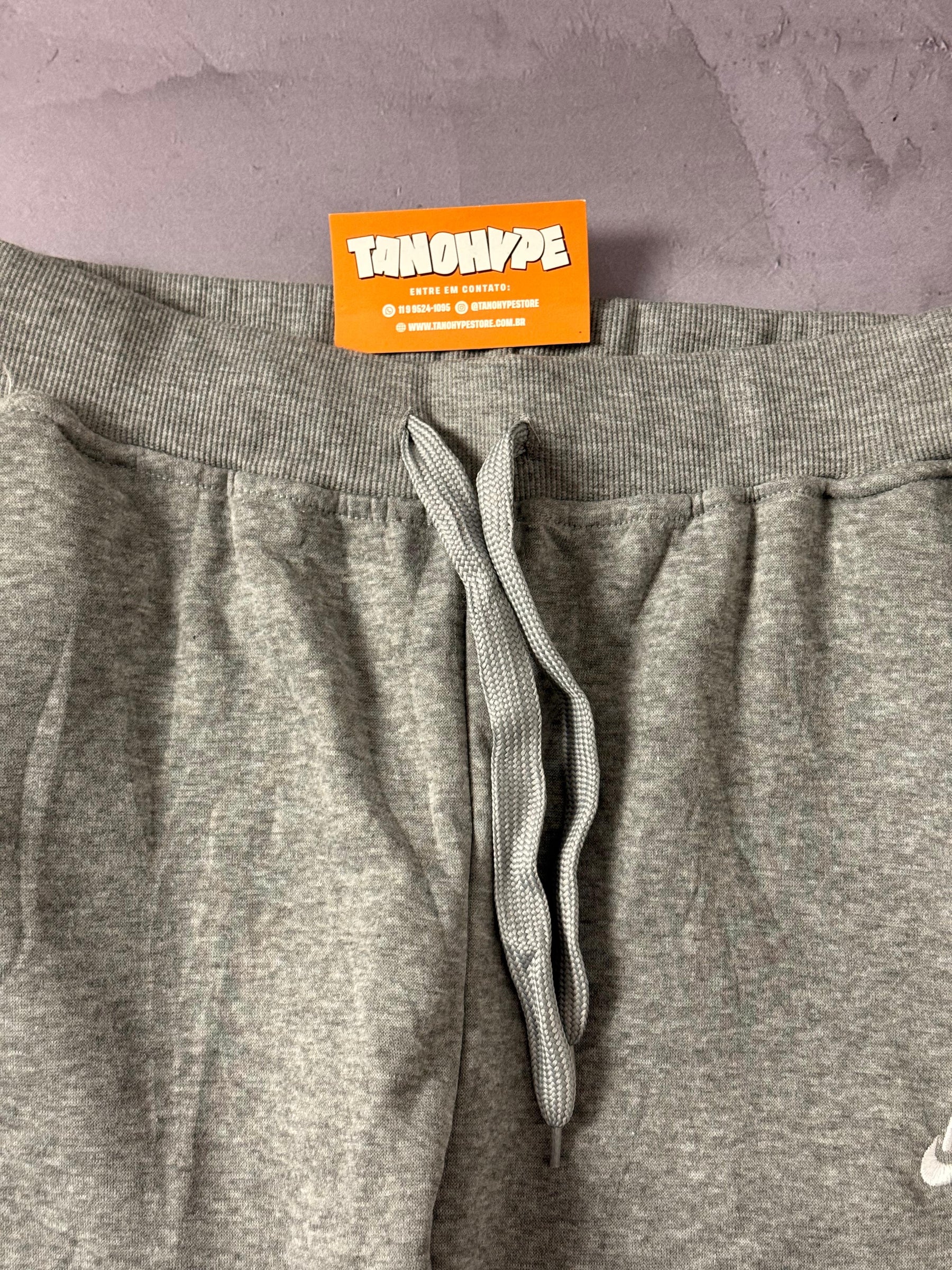 Calça Moletom Nike Club - Cinza Mescla