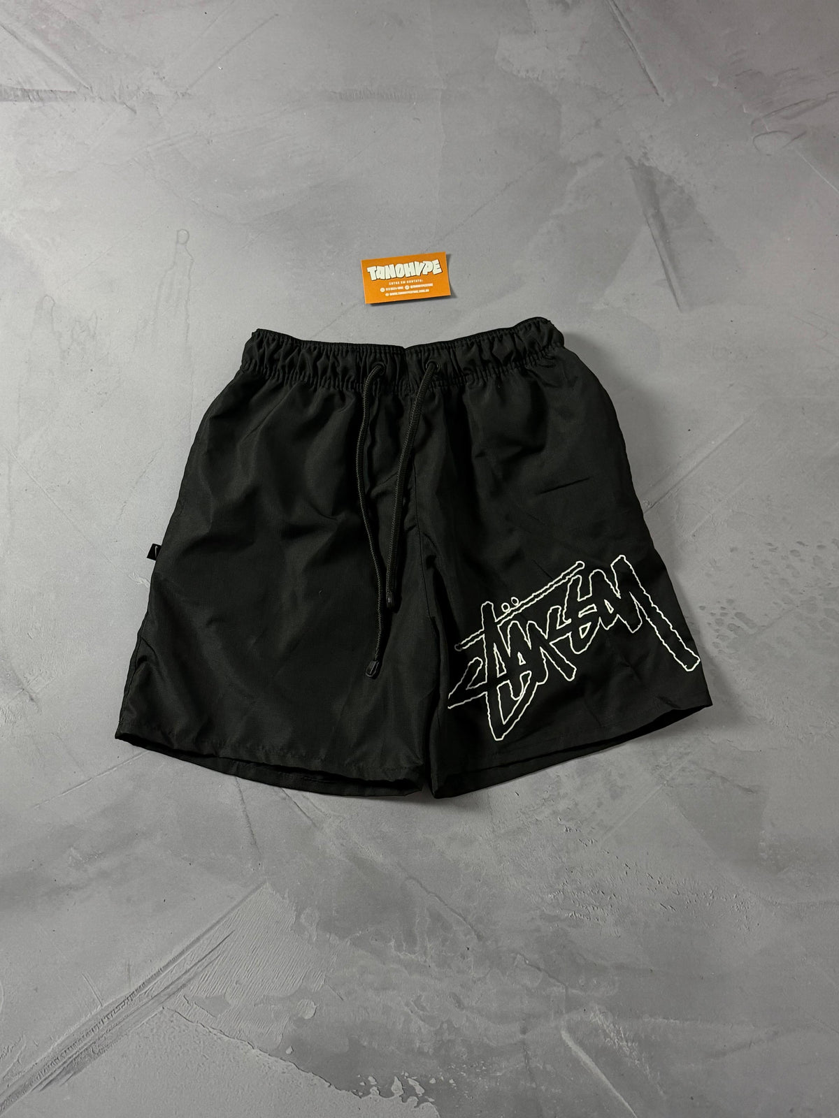 Shorts Tactel Nike Stussy Vazado - Preto