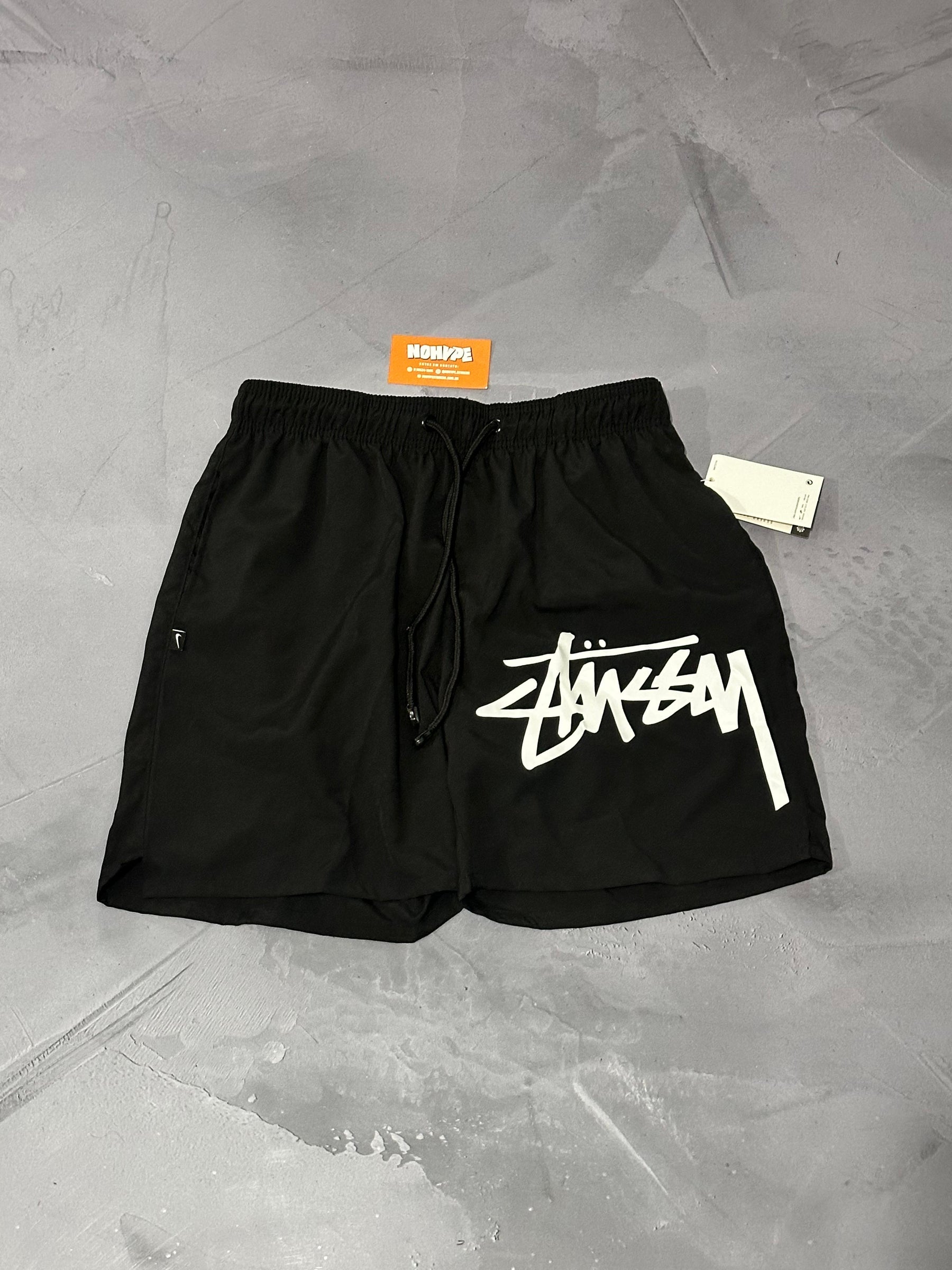 Shorts Tactel Nike x Stussy - Preto