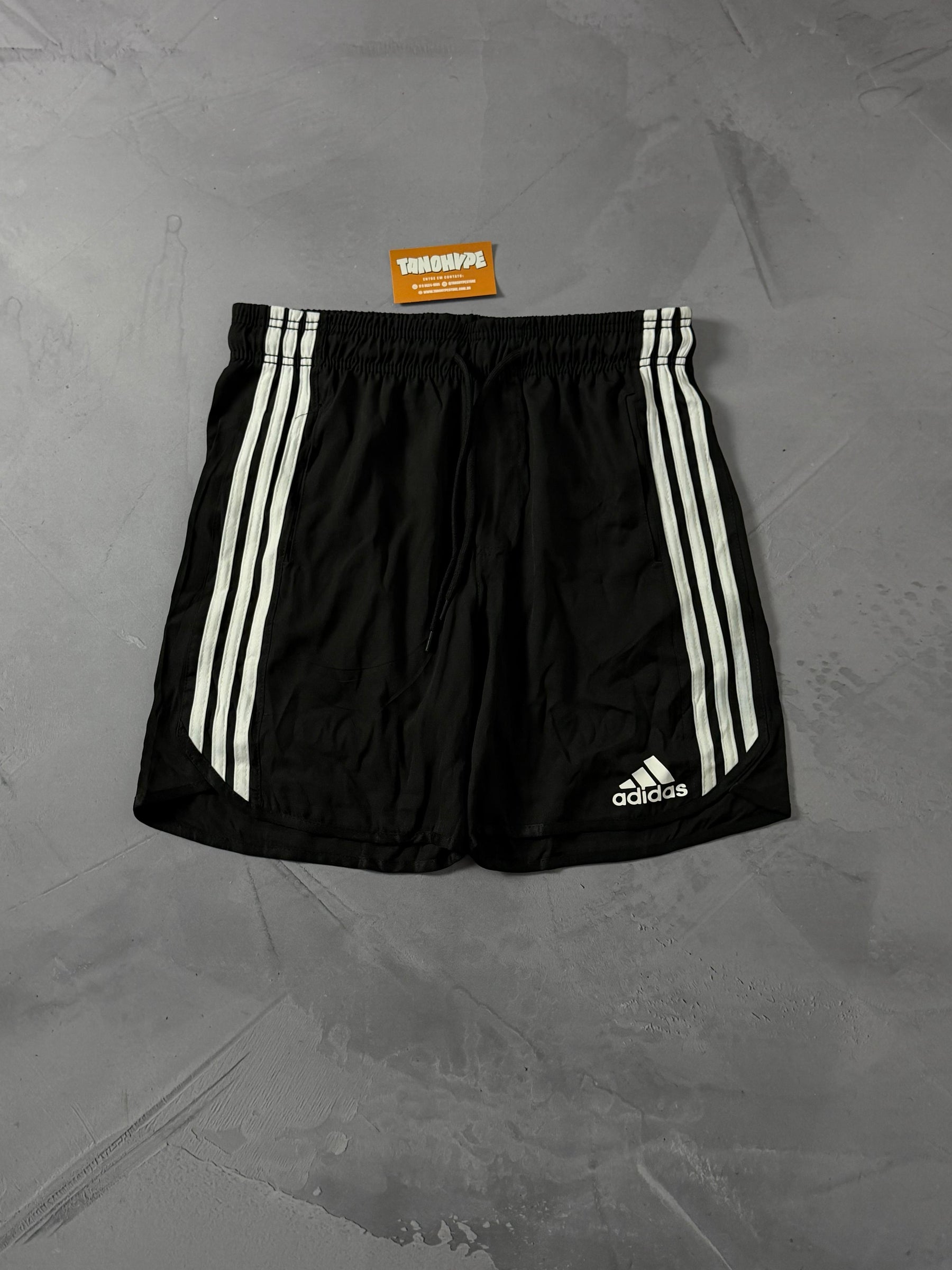 Shorts Tactel Adidas - Preto