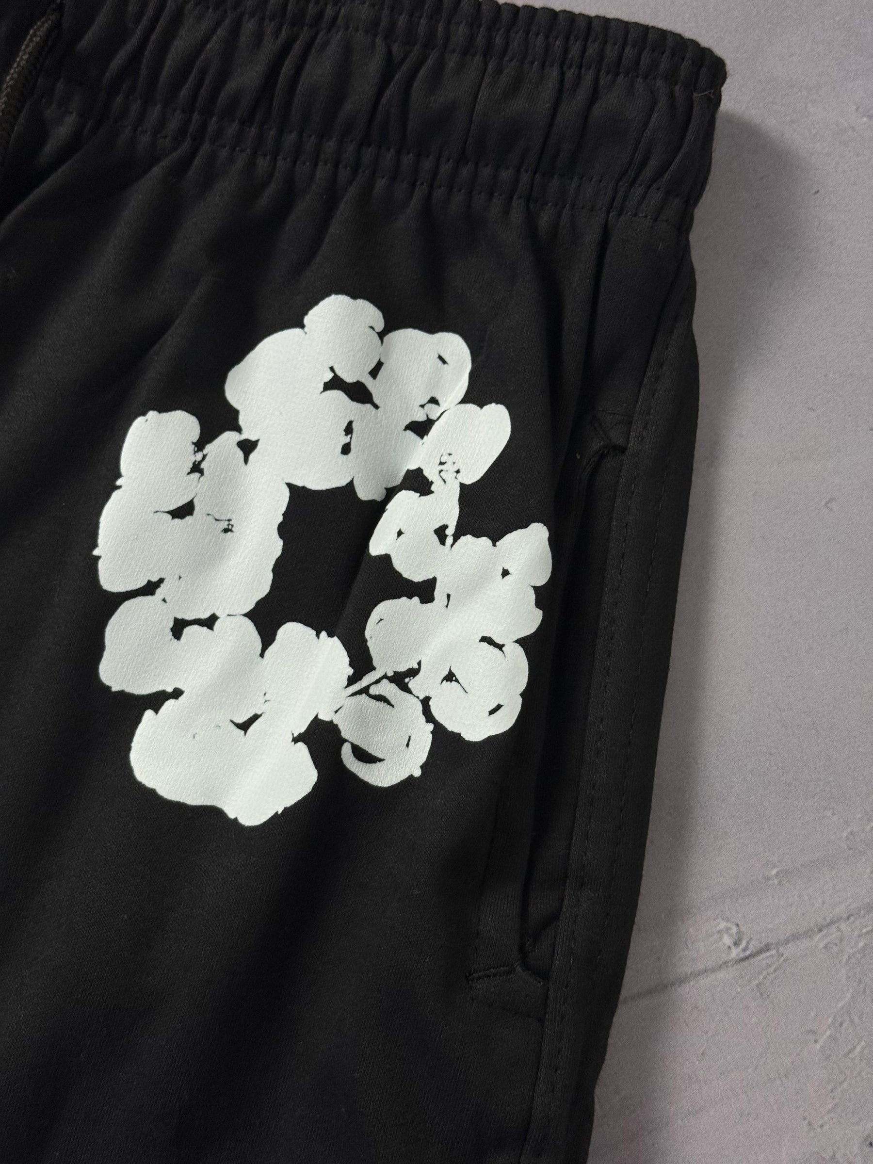 Shorts Moletom Denim Tears - Preto