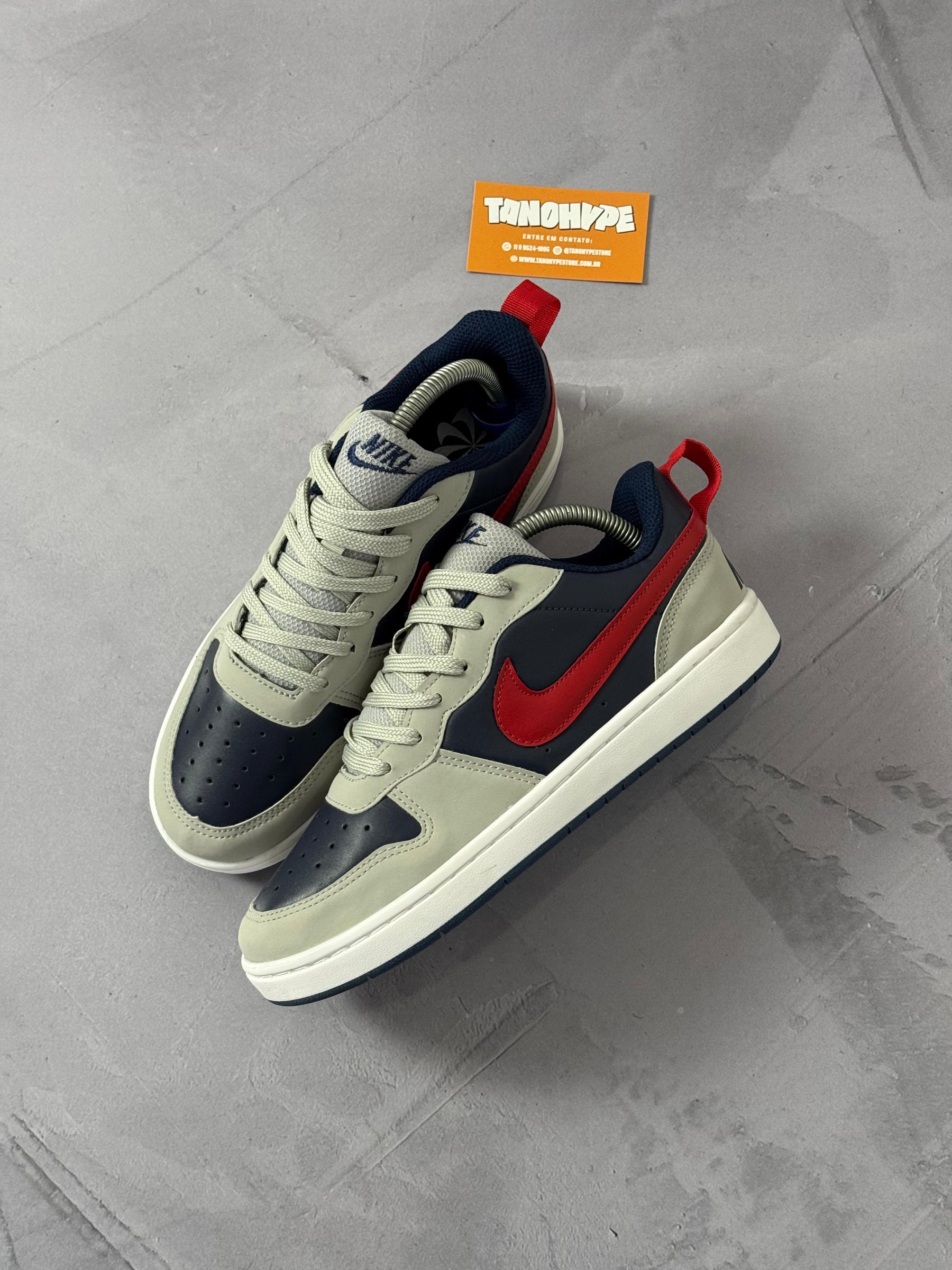Tênis Nike Borough - Cinza/Vermelho/Azul
