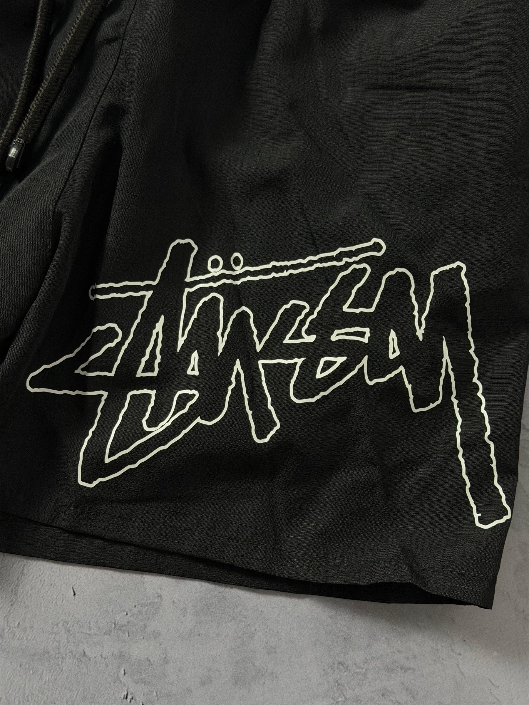 Shorts Tactel Nike Stussy Vazado - Preto