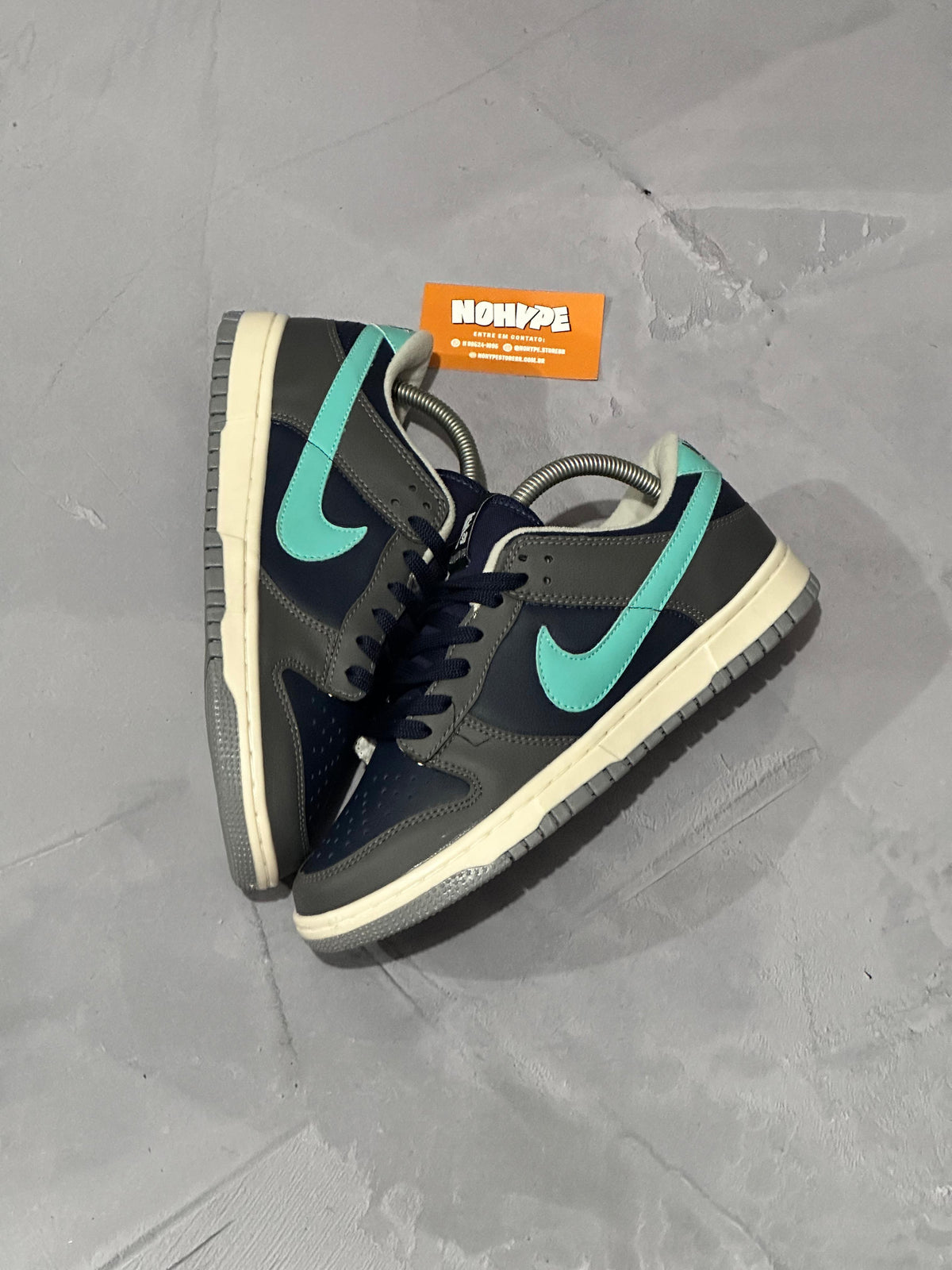 Tênis Nike Dunk Retrô - Cinza/Azul