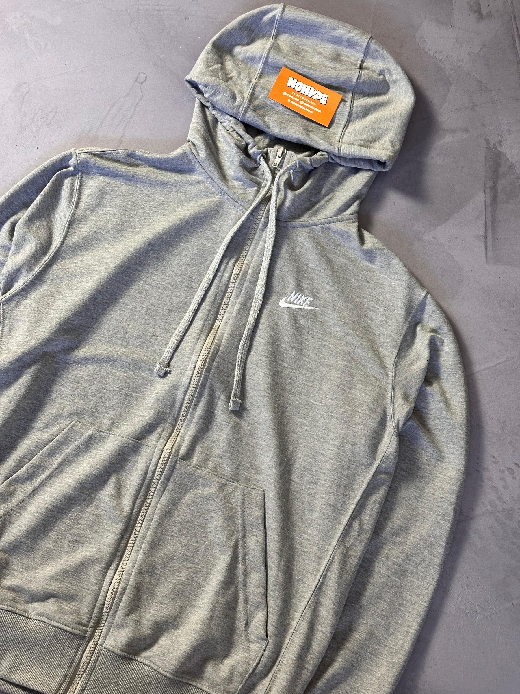 Moletom Nike Club C/Zíper 2025 - Cinza