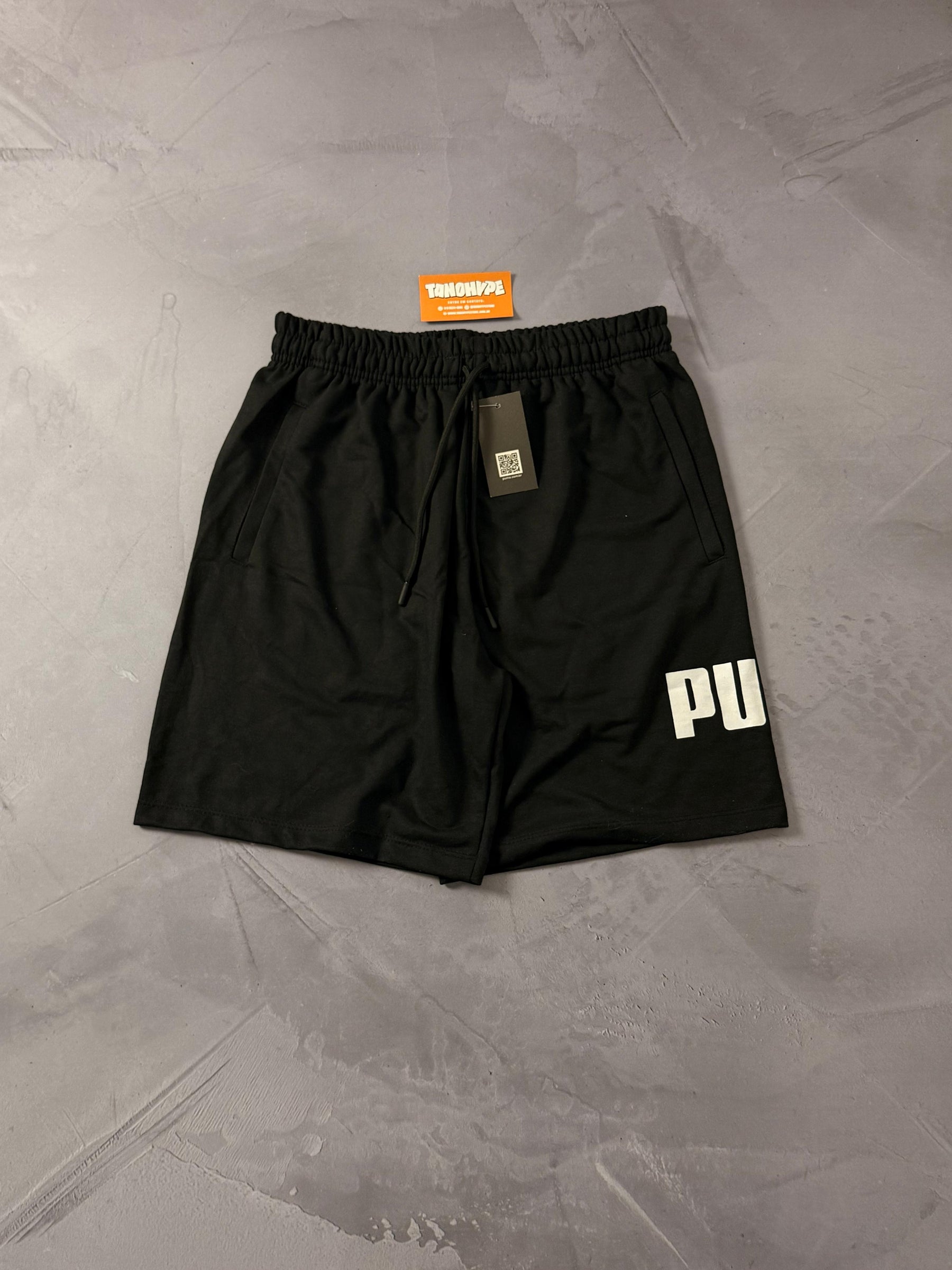 Shorts Moletom Puma - Preto