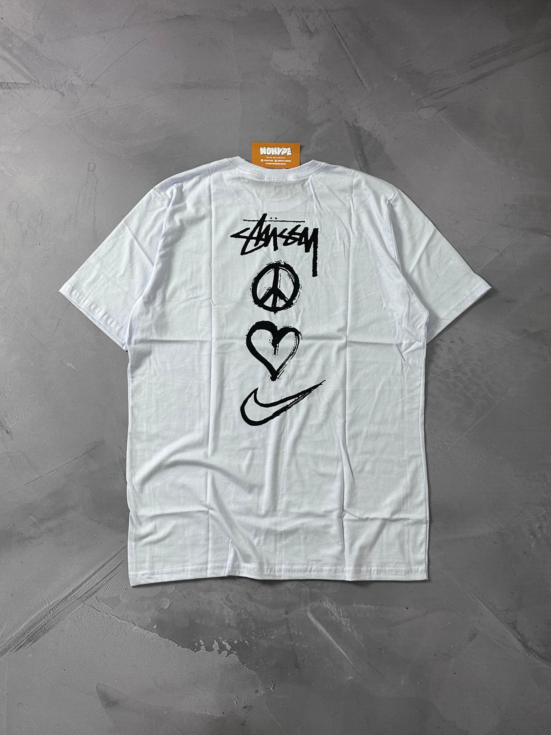 Camiseta Nike x Stussy Peace - Branco