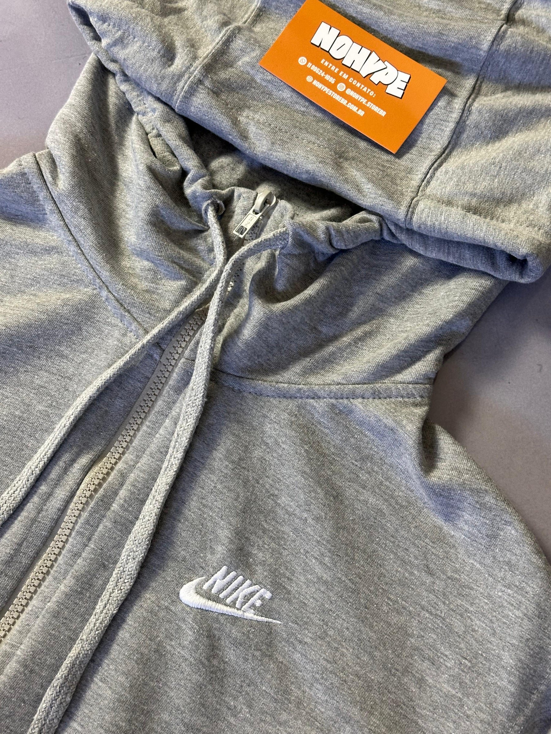 Moletom Nike Club C/Zíper 2025 - Cinza