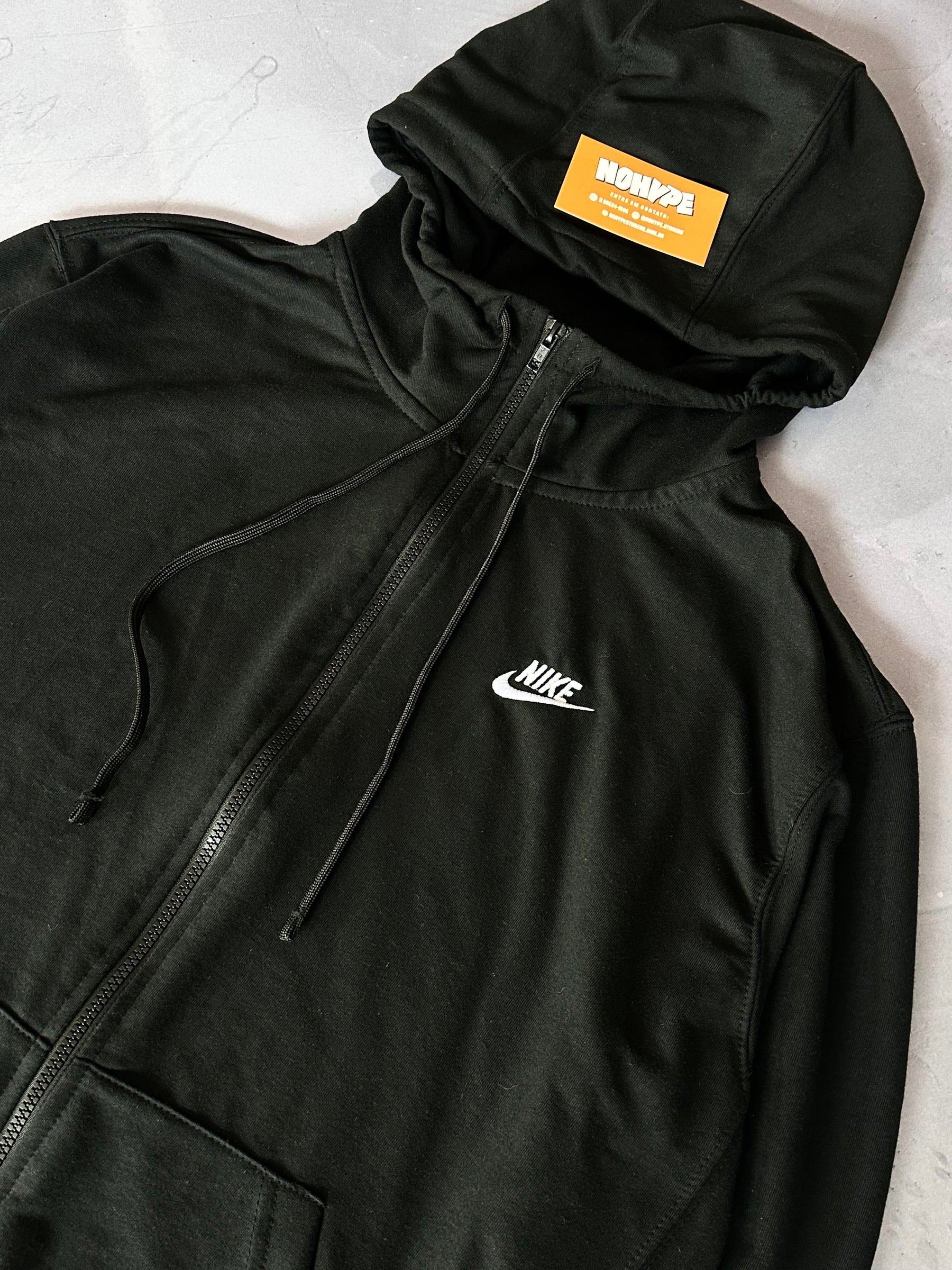 Moletom Nike Club C/Zíper 2025 - Preto