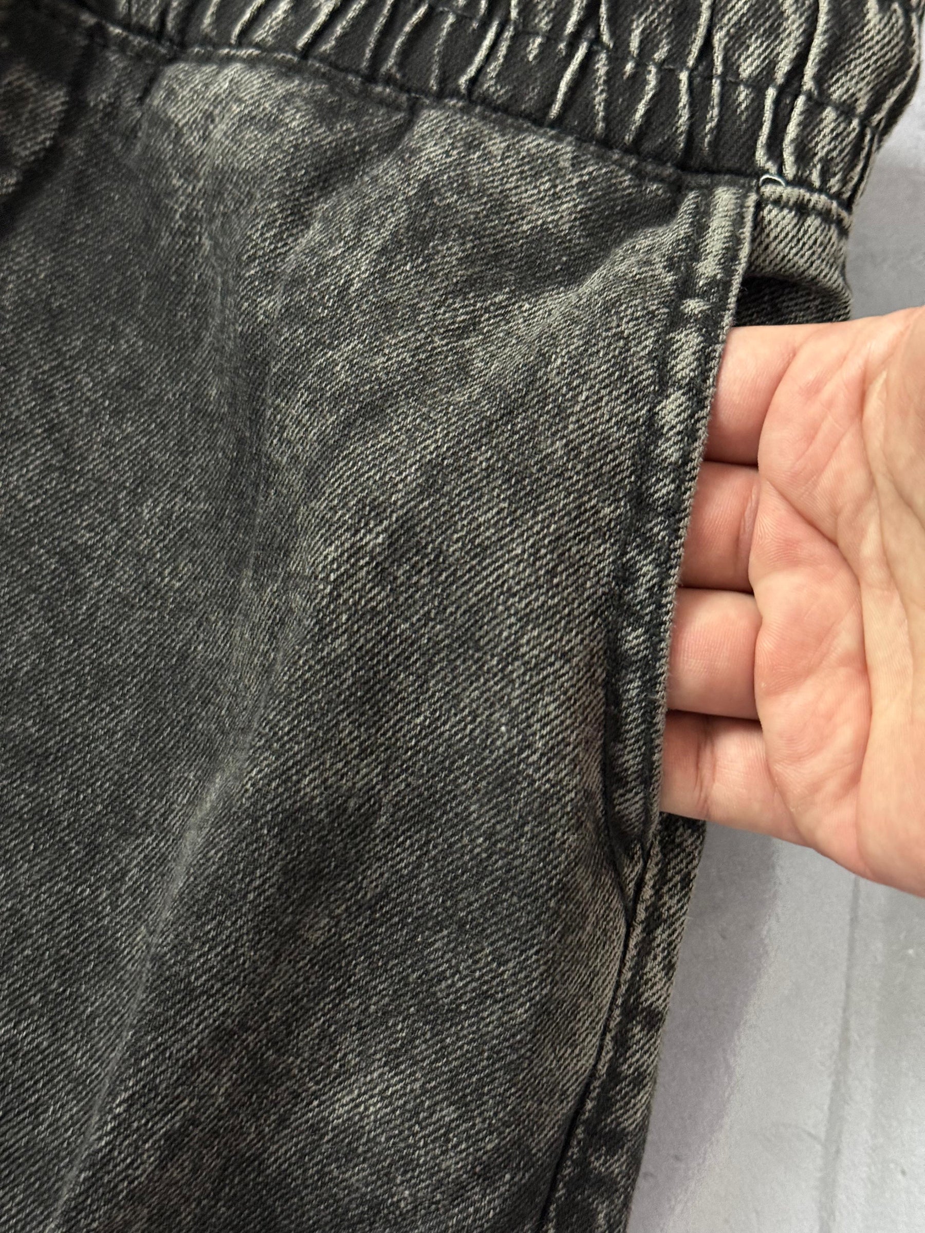 Calça Cargo Reta - Jeans Estonado
