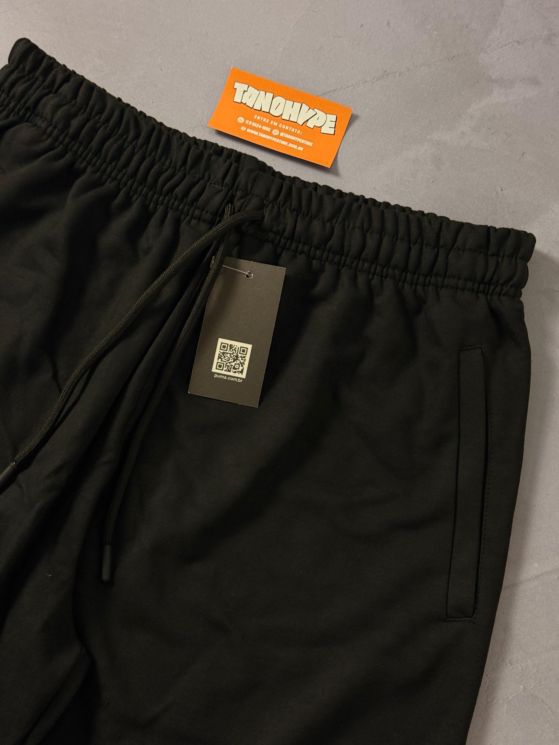 Shorts Moletom Puma - Preto