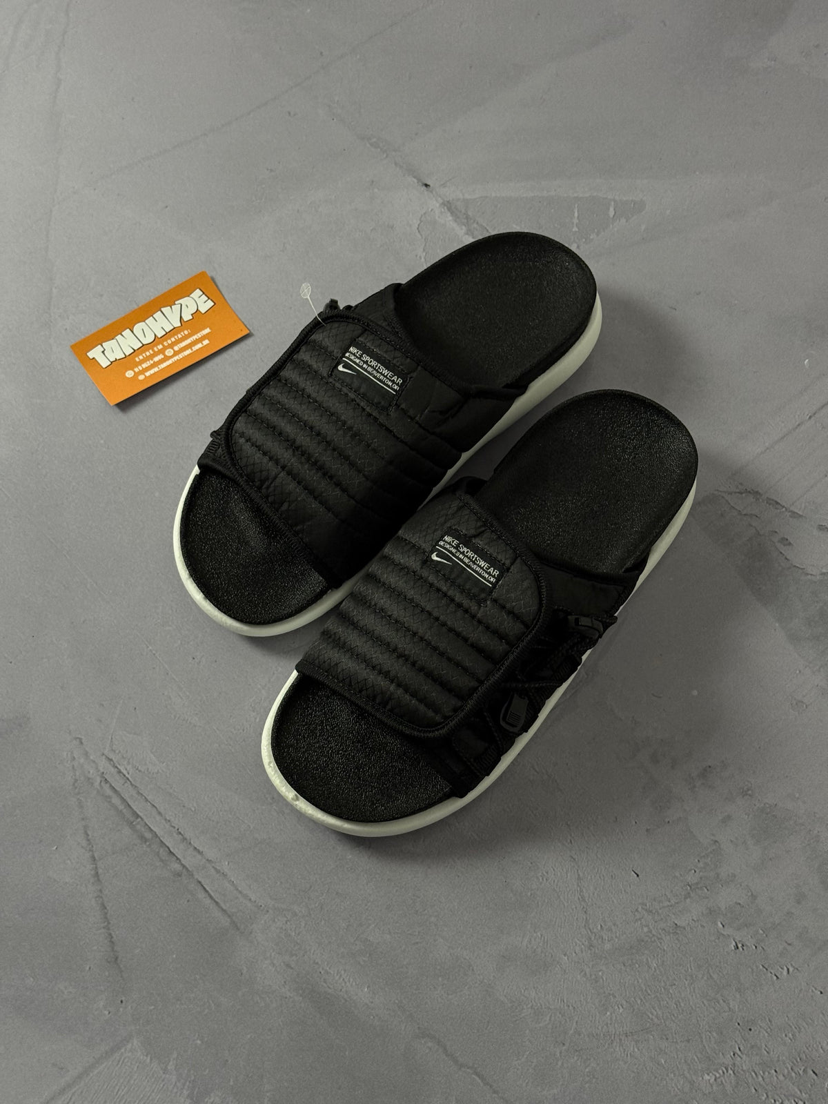 Chinelo Slide Asuna 2.0 Nike - Preto/Branco