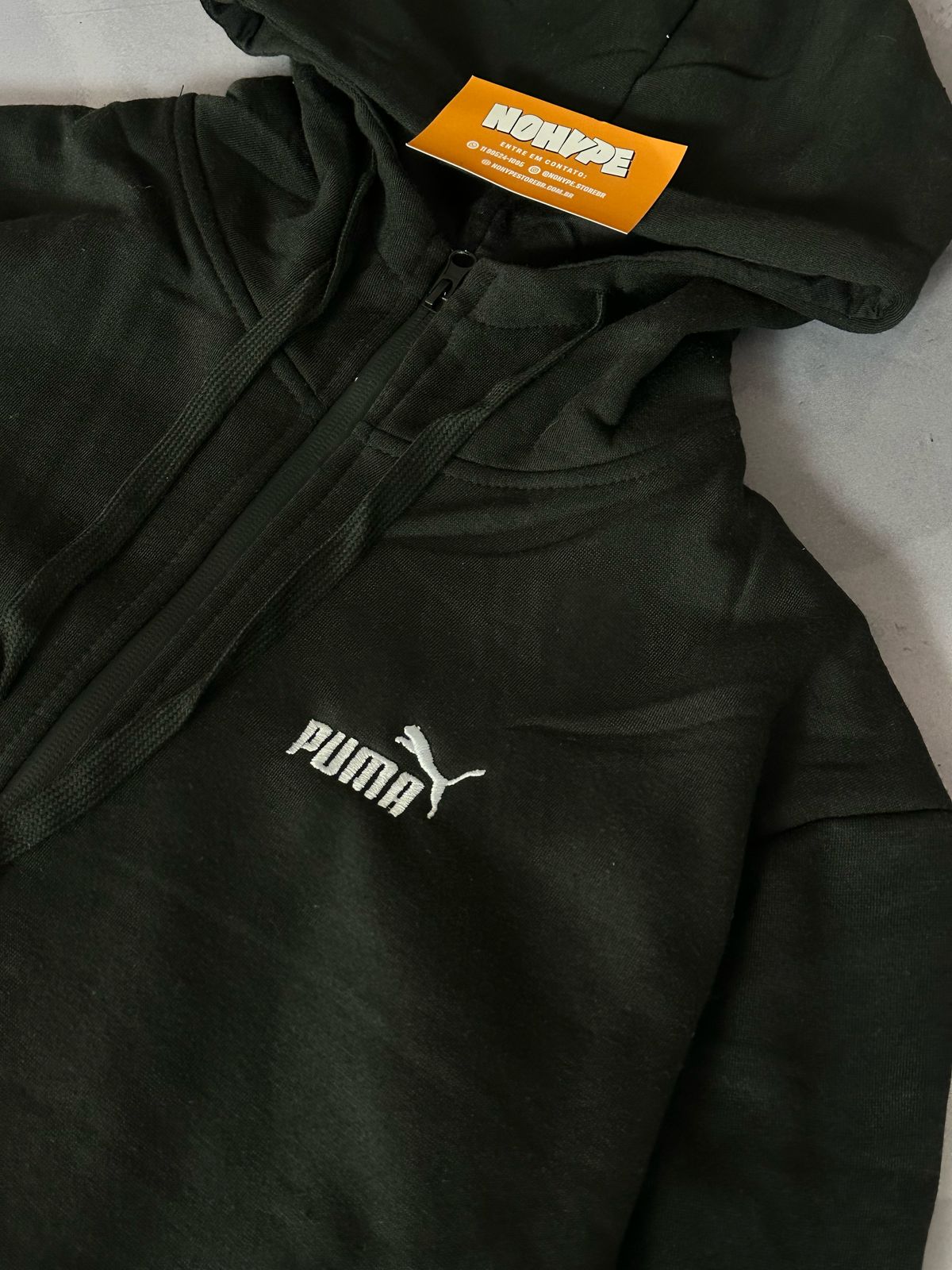 Moletom Puma C/Zíper - Preto