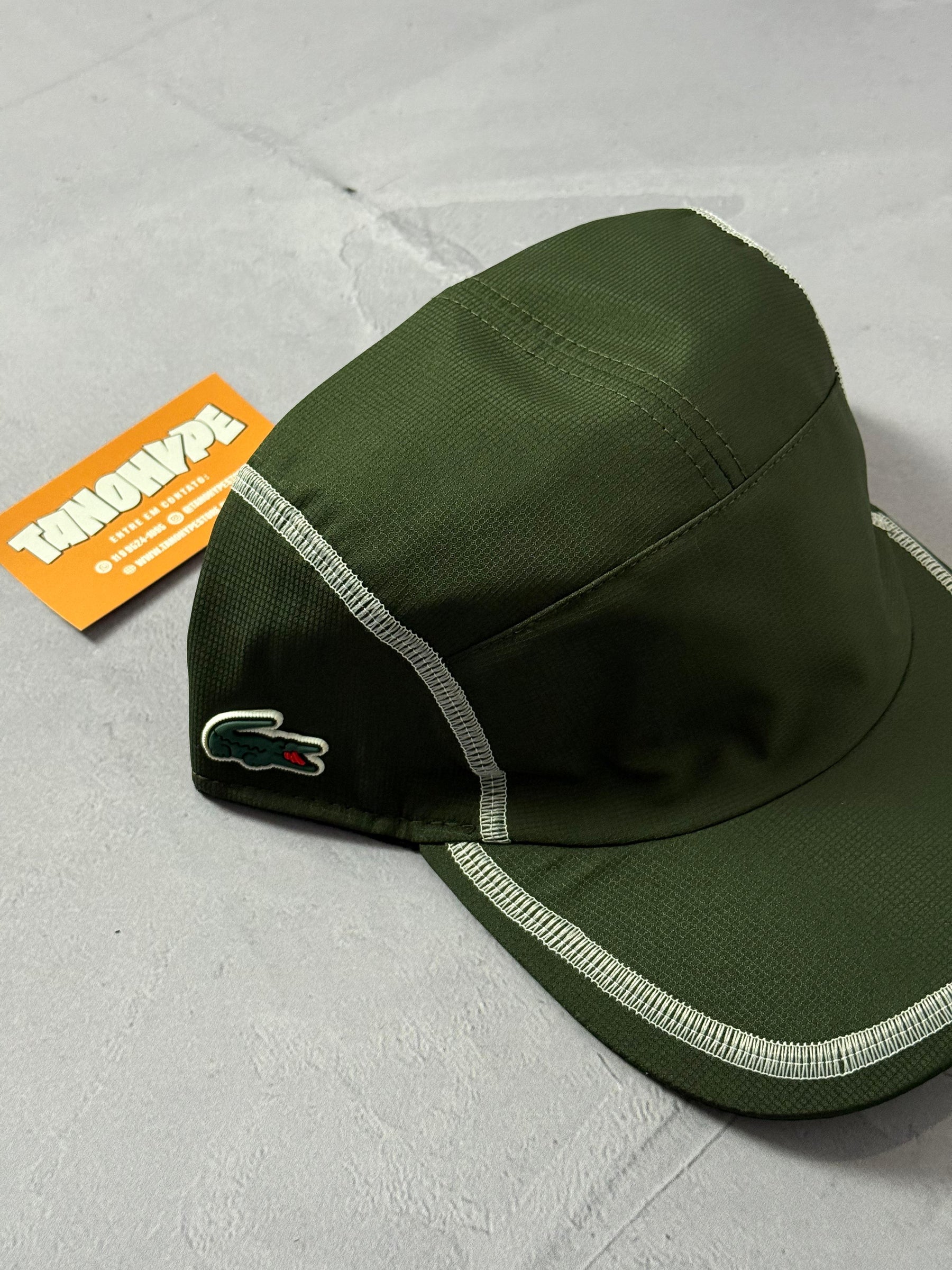 Boné Lacoste Five Panel - Verde Militar