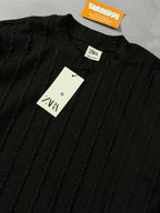 Camiseta Zara Tricô - Preta