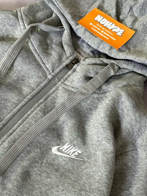 Conjunto Juvenil Moletom  + Calça Nike Club - Cinza