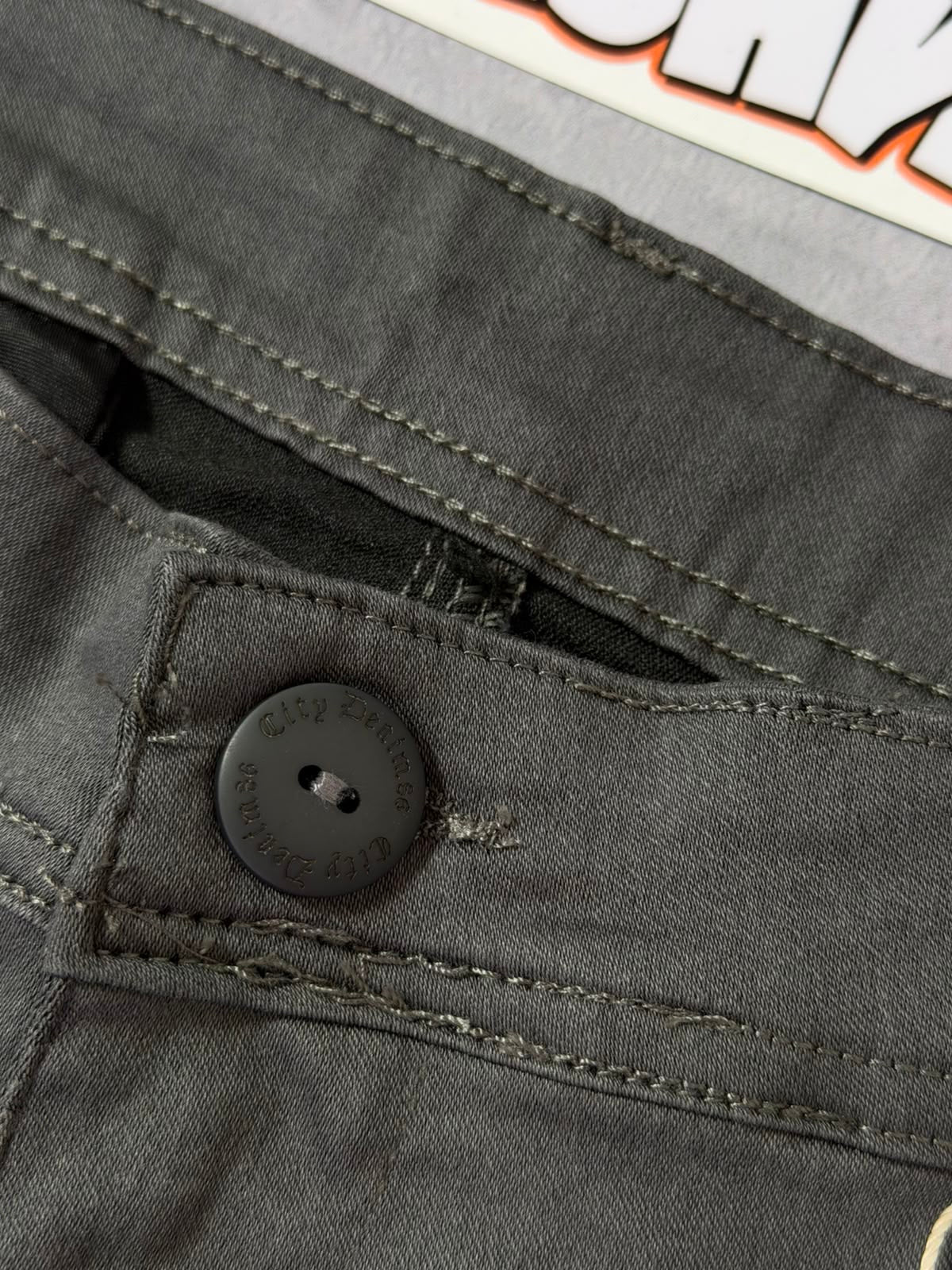 Calça Alfaiataria City Denim - Chumbo