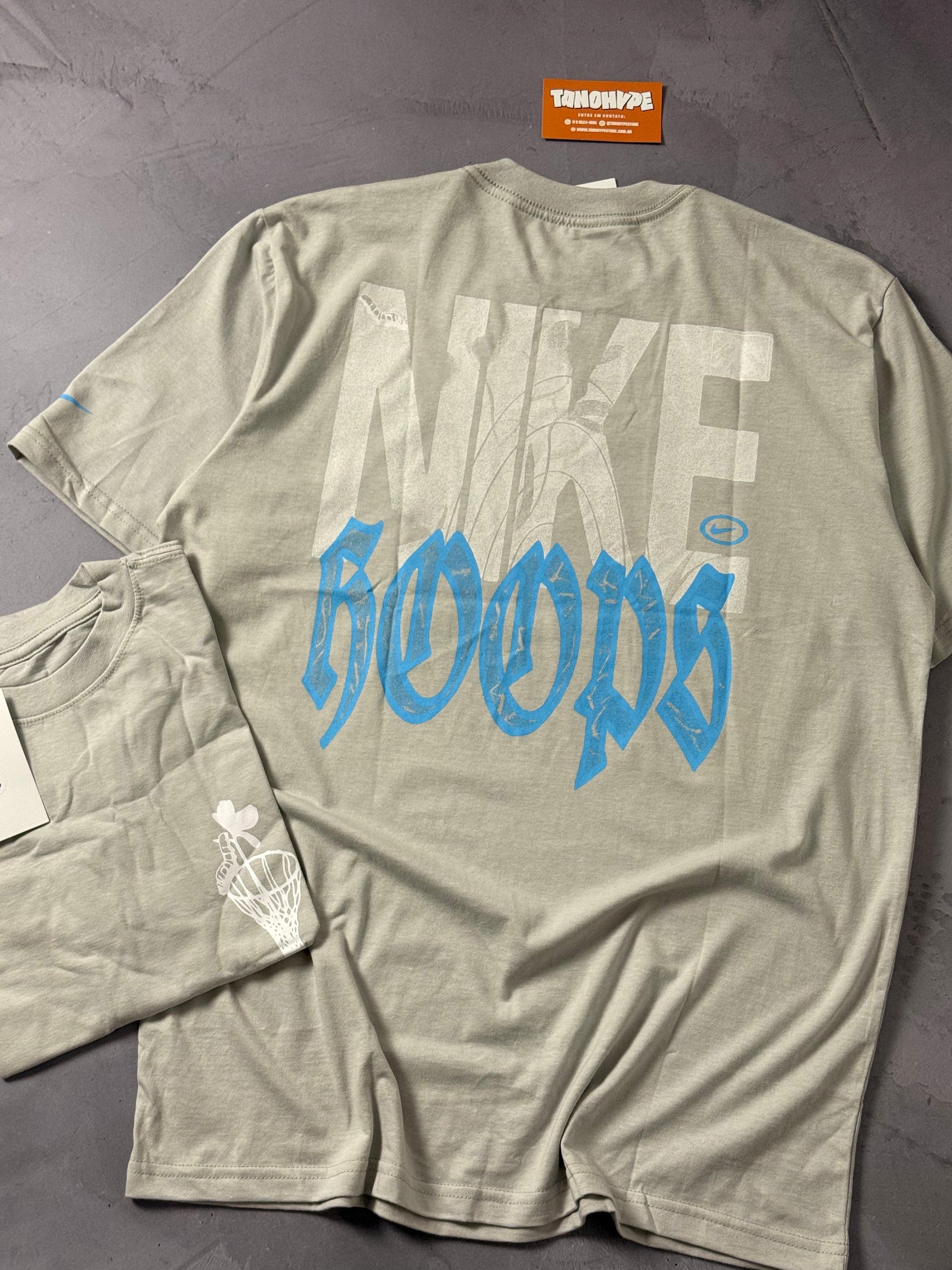 Camiseta Nike Hoops - Cinza
