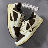 Tênis Nike Air Jordan Low 1 x Travis - Reverse Mocha