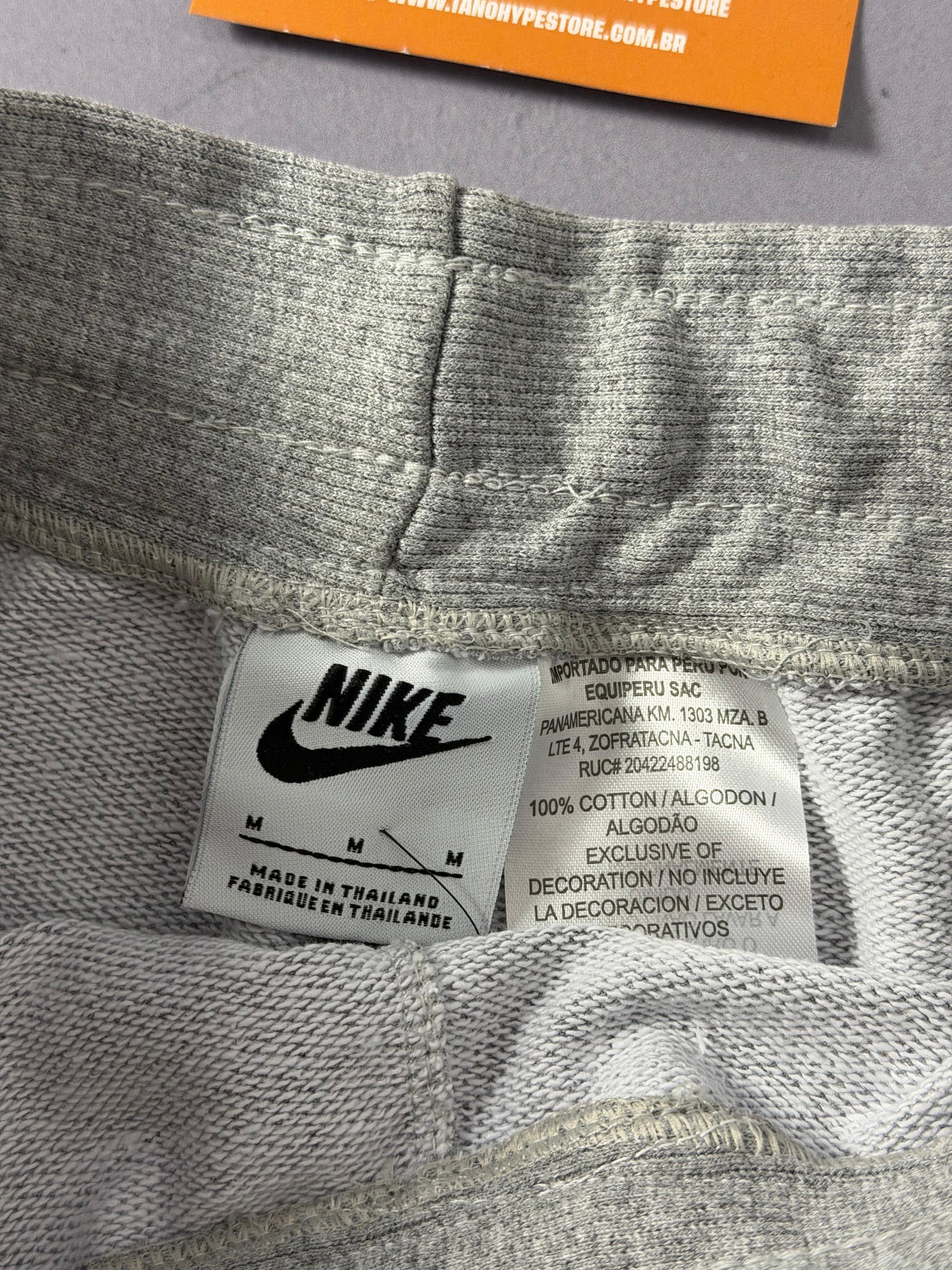 Shorts Moletom Nike Icon - Cinza