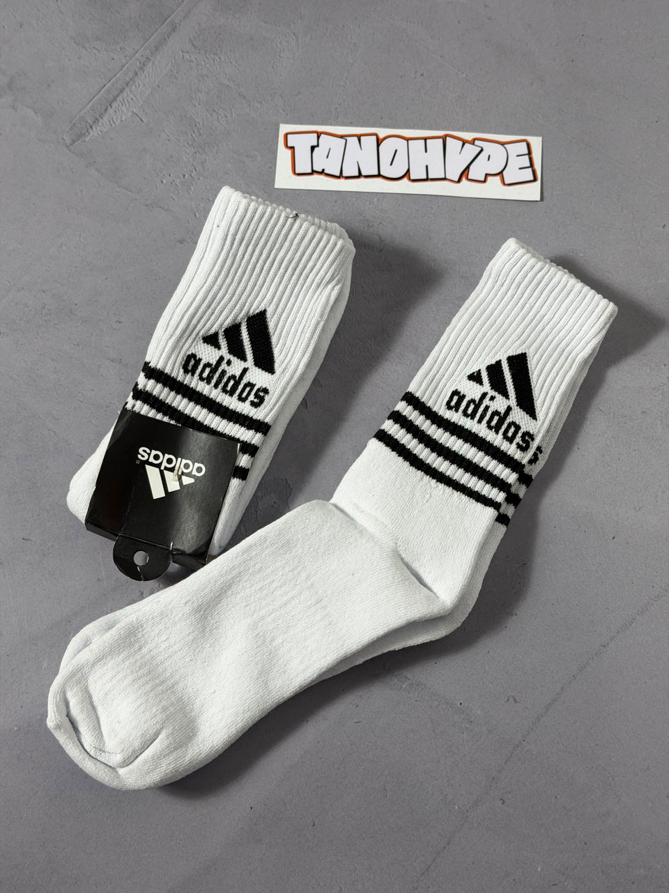 Meia Cano Alto Adidas - Branca