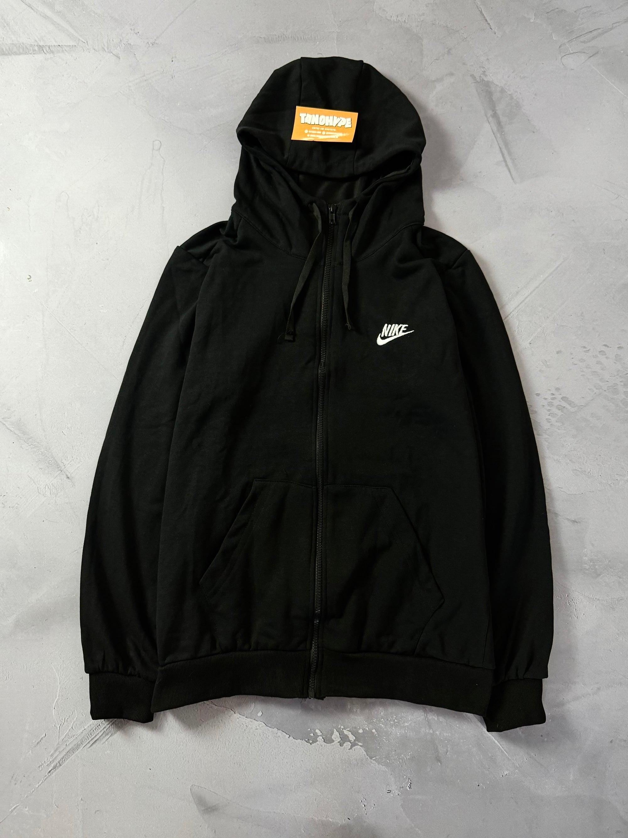 Moletom Nike Club C/Zíper - Preto