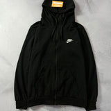 Moletom Nike Club C/Zíper - Preto