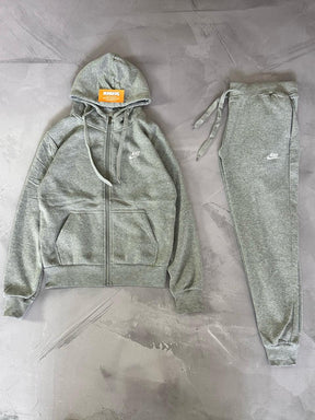 Conjunto Juvenil Moletom  + Calça Nike Club - Cinza