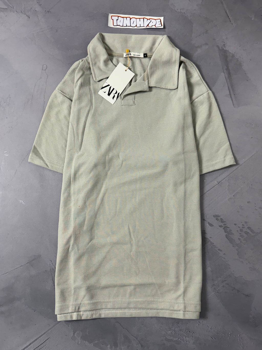 Polo Zara Texturizada - Cinza