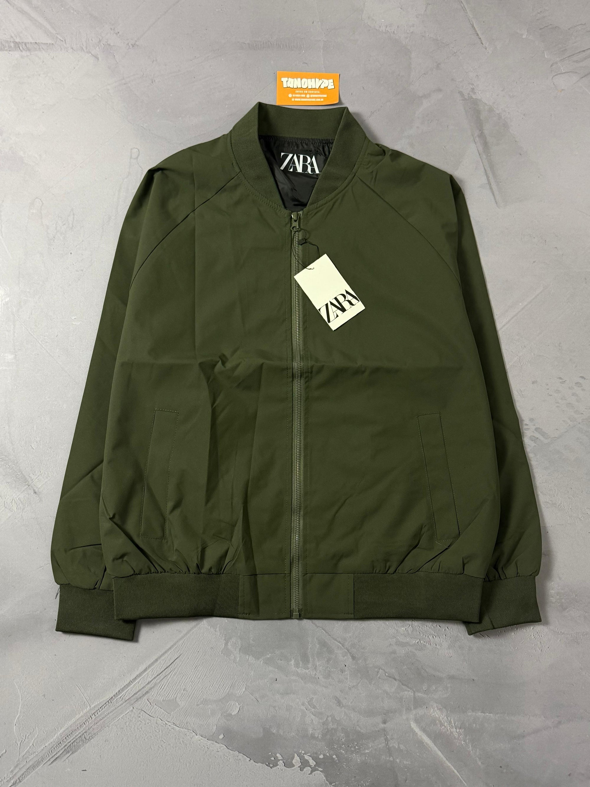 Jaqueta Zara Verde Militar