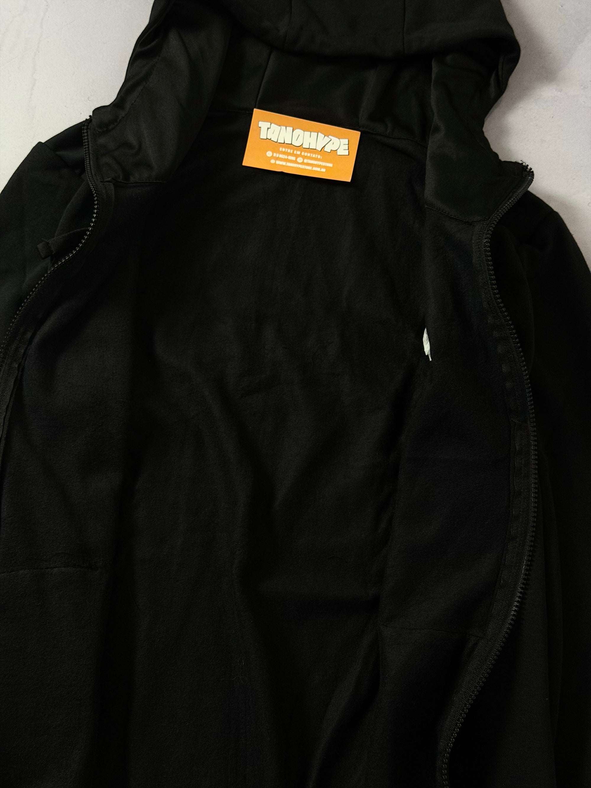 Moletom Nike Club C/Zíper - Preto