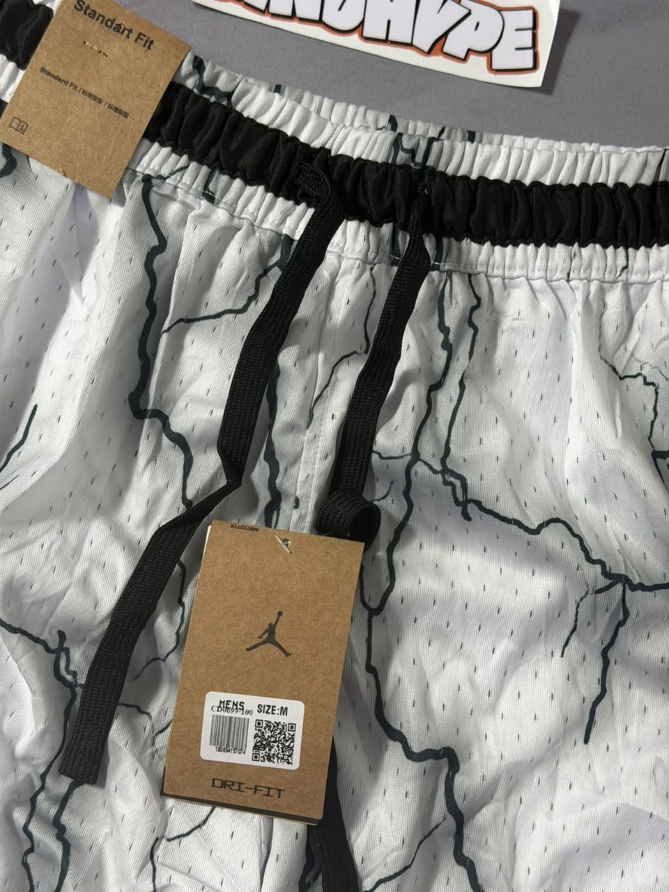 Shorts Jordan Diamond Dri Fit - Grey White Black