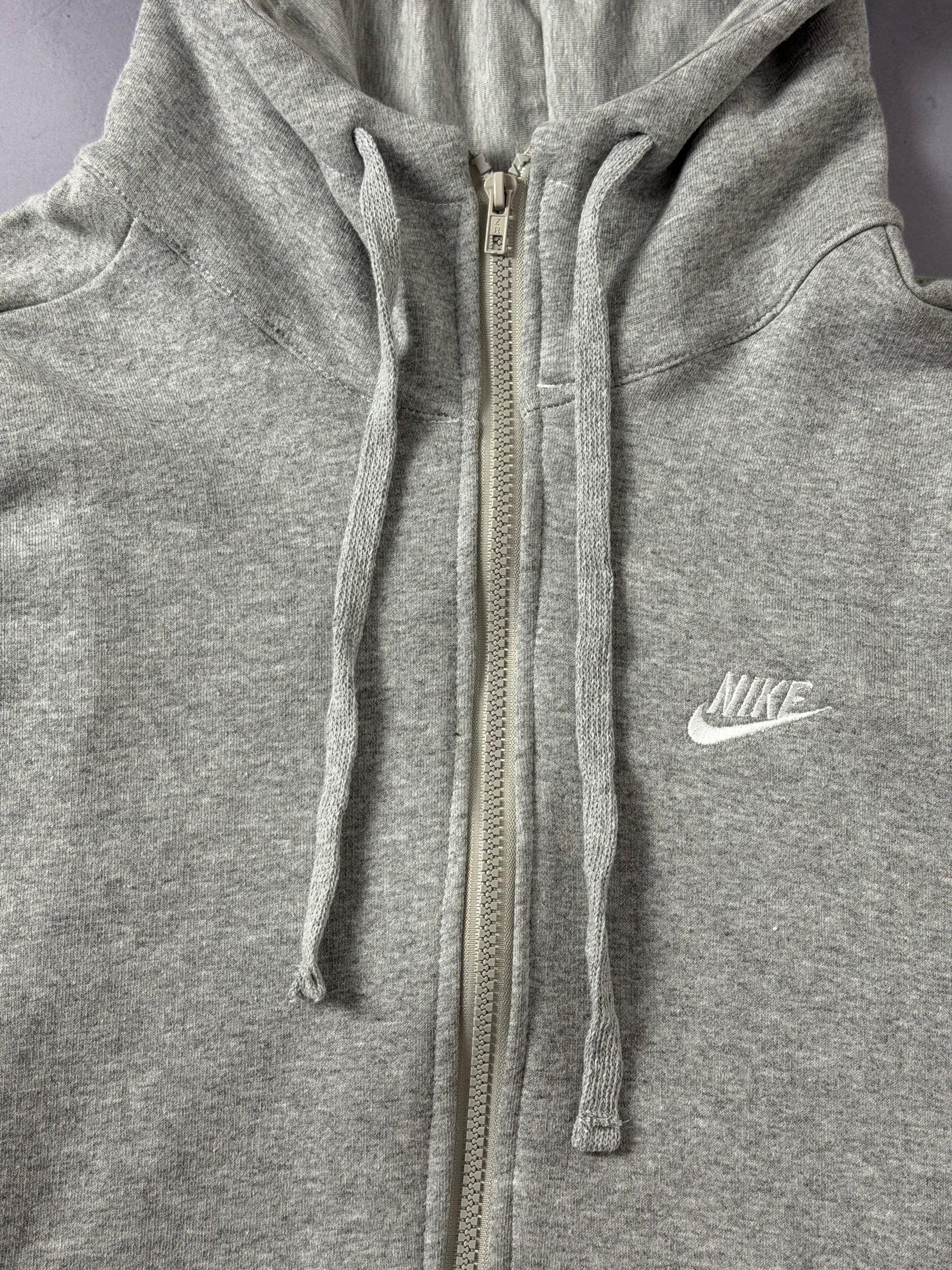 Moletom Nike Club C/Zíper - Cinza