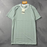 Camiseta Zara Listrada - Cinza e Branco