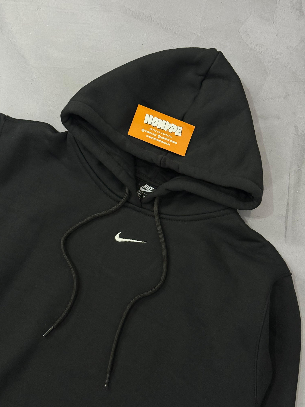 Moletom Nike Essentials Bordado - Preto