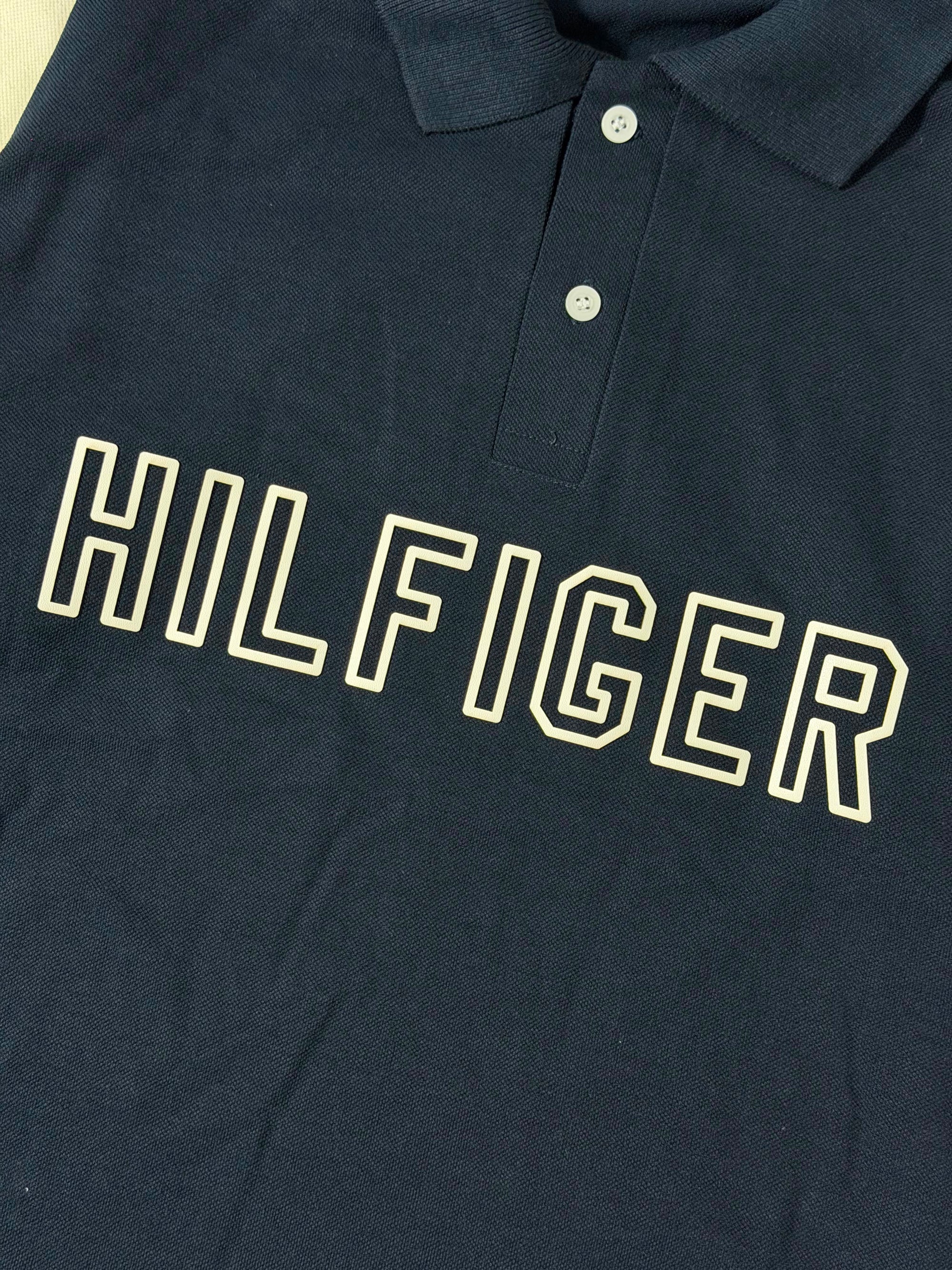 Polo Tommy Hilfiger - Azul/Creme