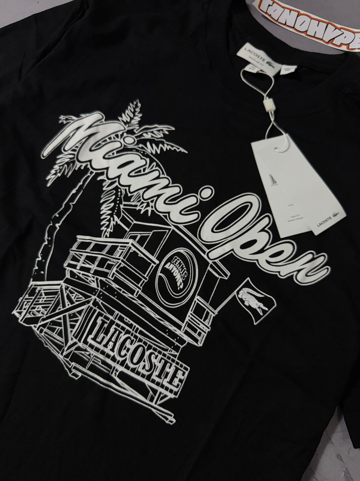 Camiseta Lacoste Miami Open - Preto
