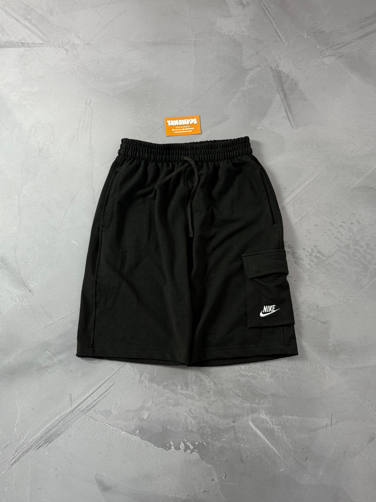 Shorts Moletom Nike Cargo - Preto
