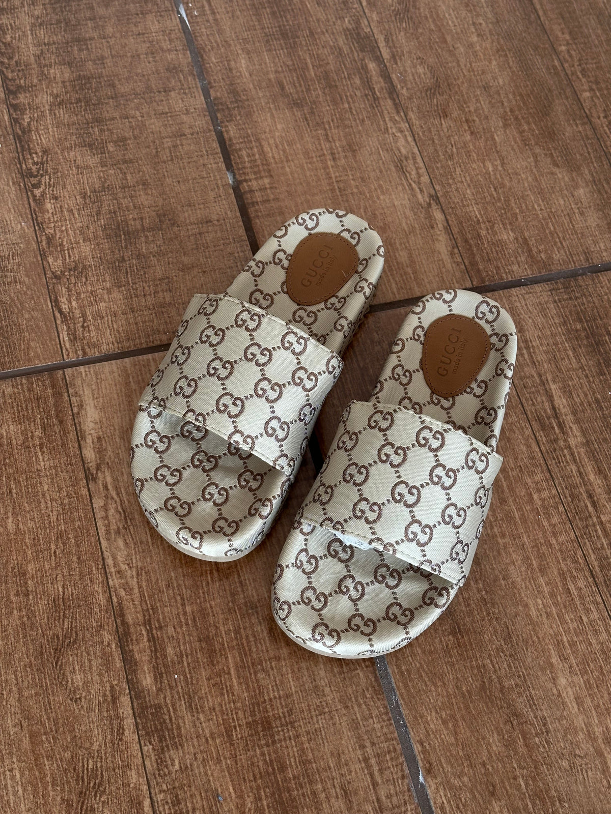 Chinelo Slide Gucci - Bege