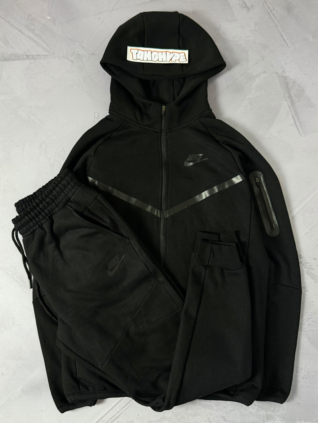 Conjunto Tech Fleece - Preto
