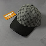 Boné Gucci Canvas - Preto/Cinza