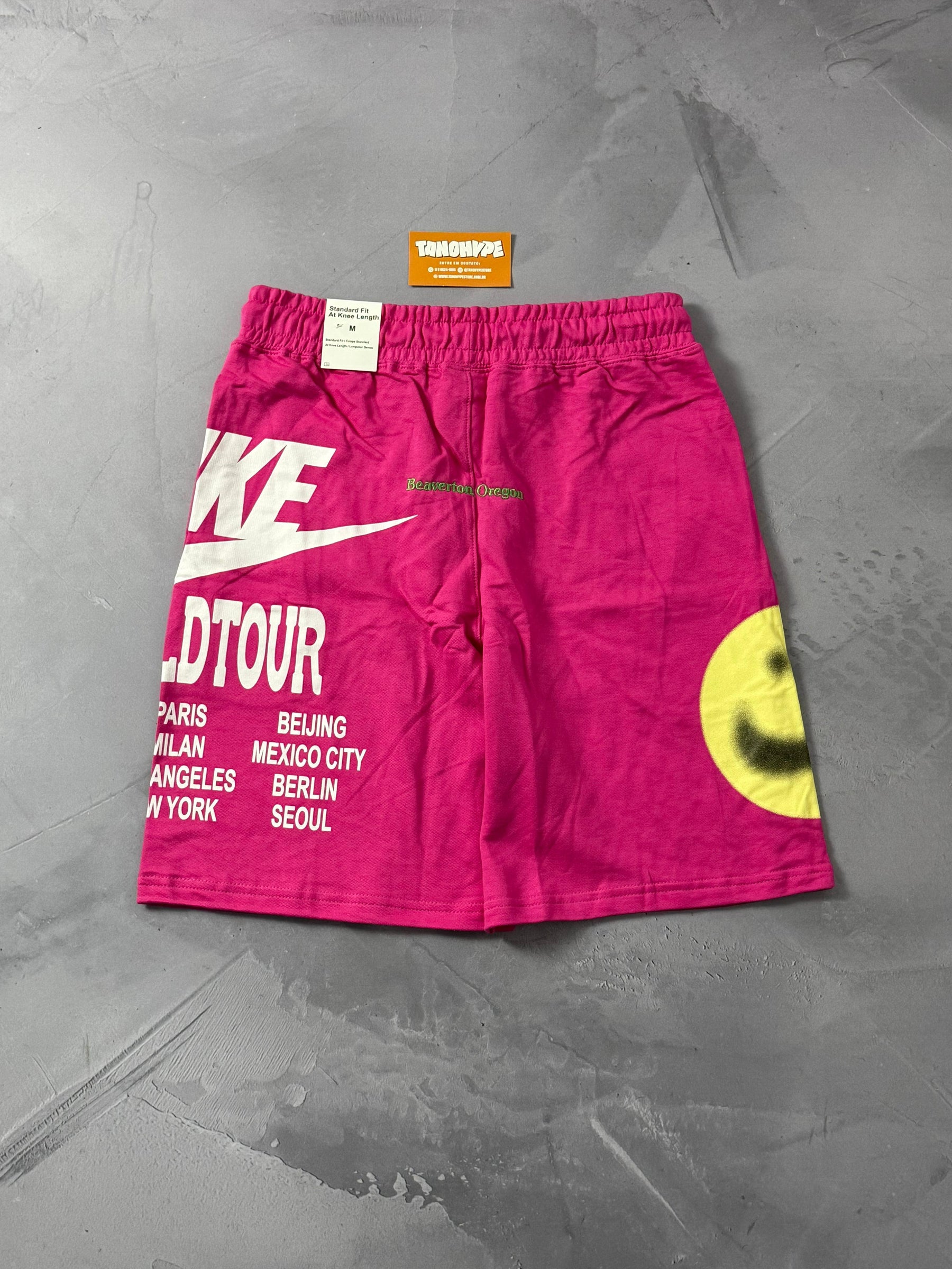 Shorts Moletom Nike World Tour - Rosa