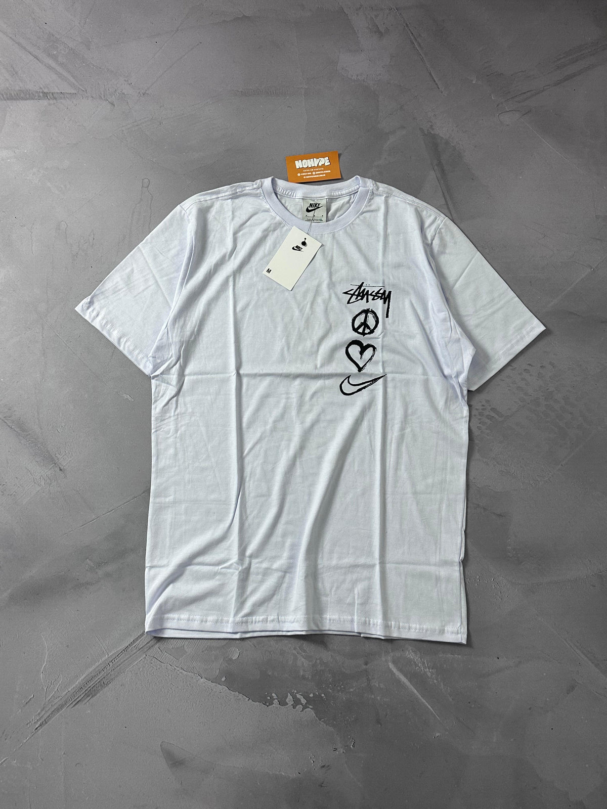 Camiseta Nike x Stussy Peace - Branco