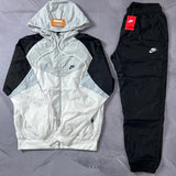 Conjunto Nike - Calça + Corta Vento Cinza/Branco