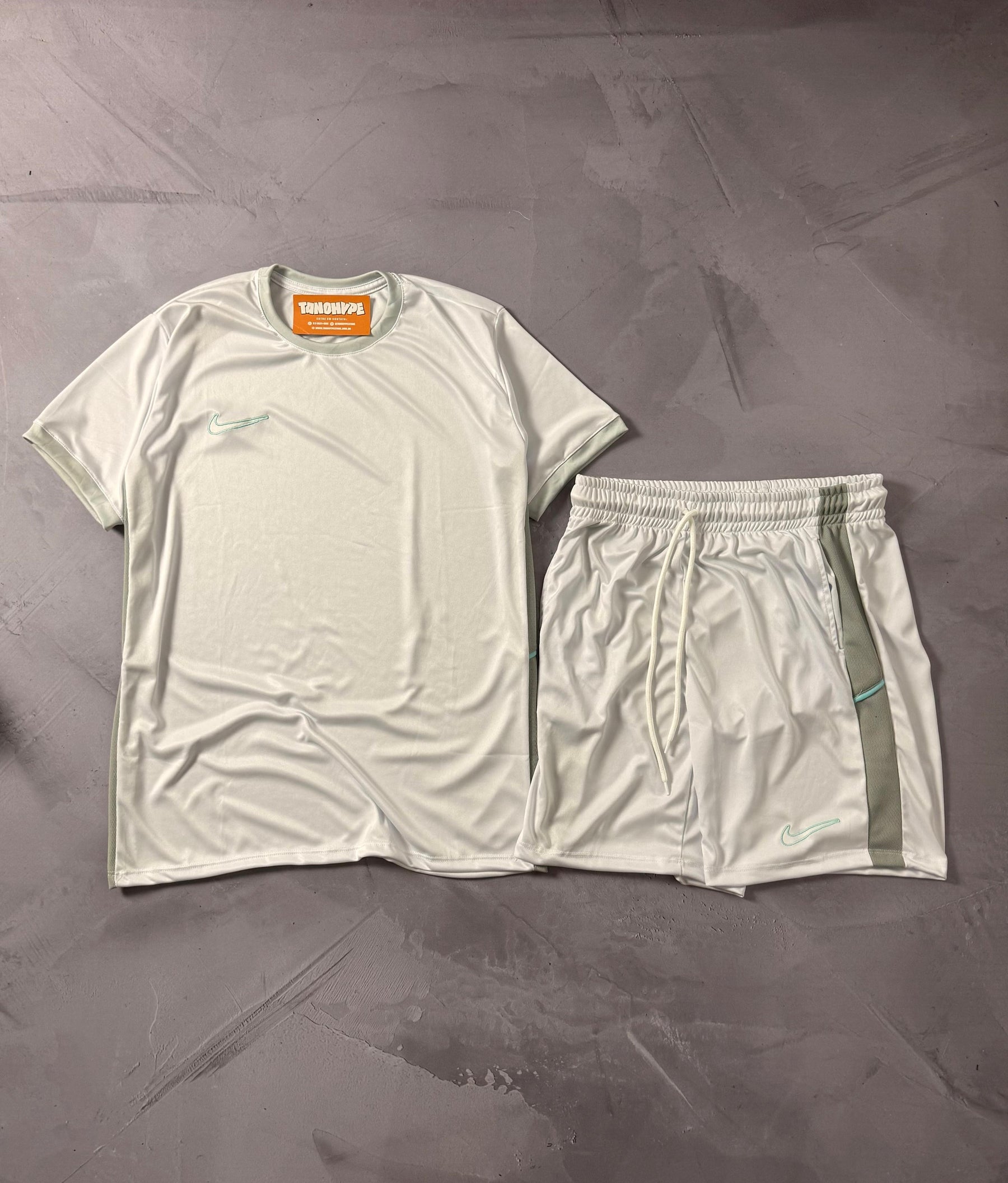 Conjunto Nike Academy 2025 - Cinza/Branco