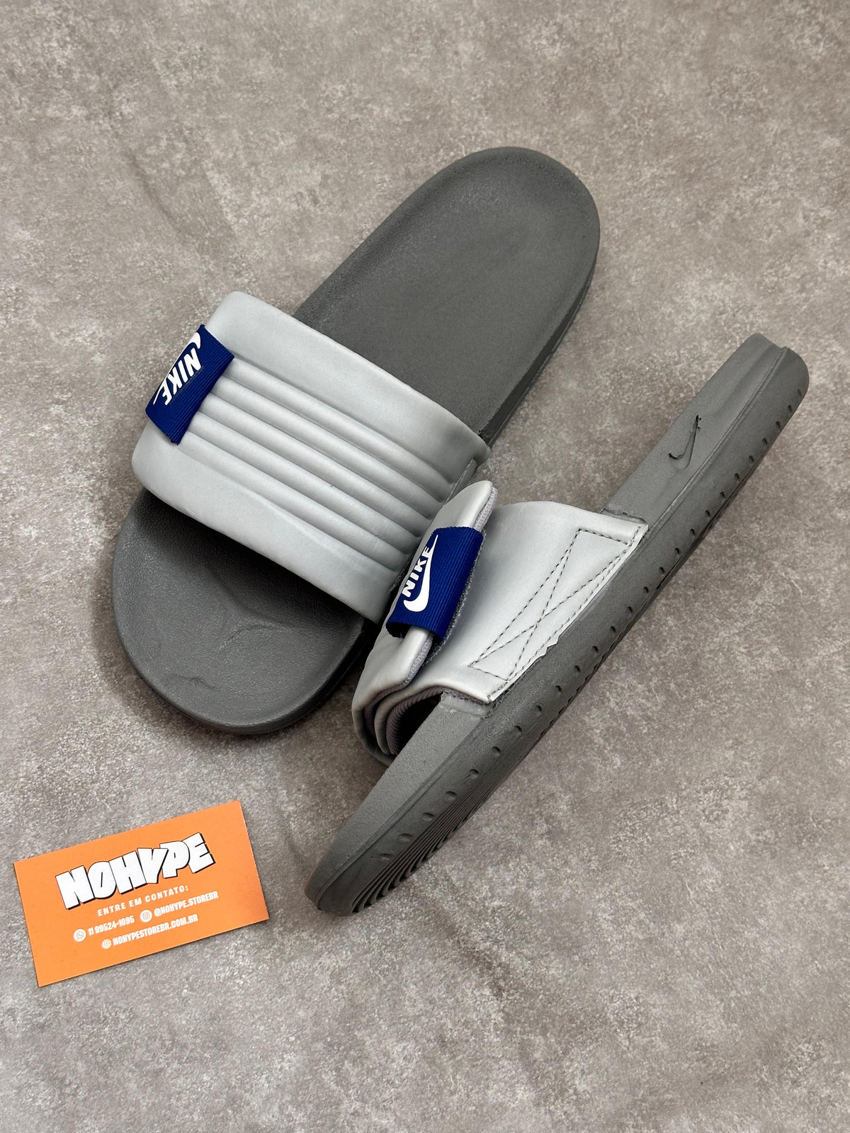 Chinelo Slide Nike Offcourt Adjust - Cinza