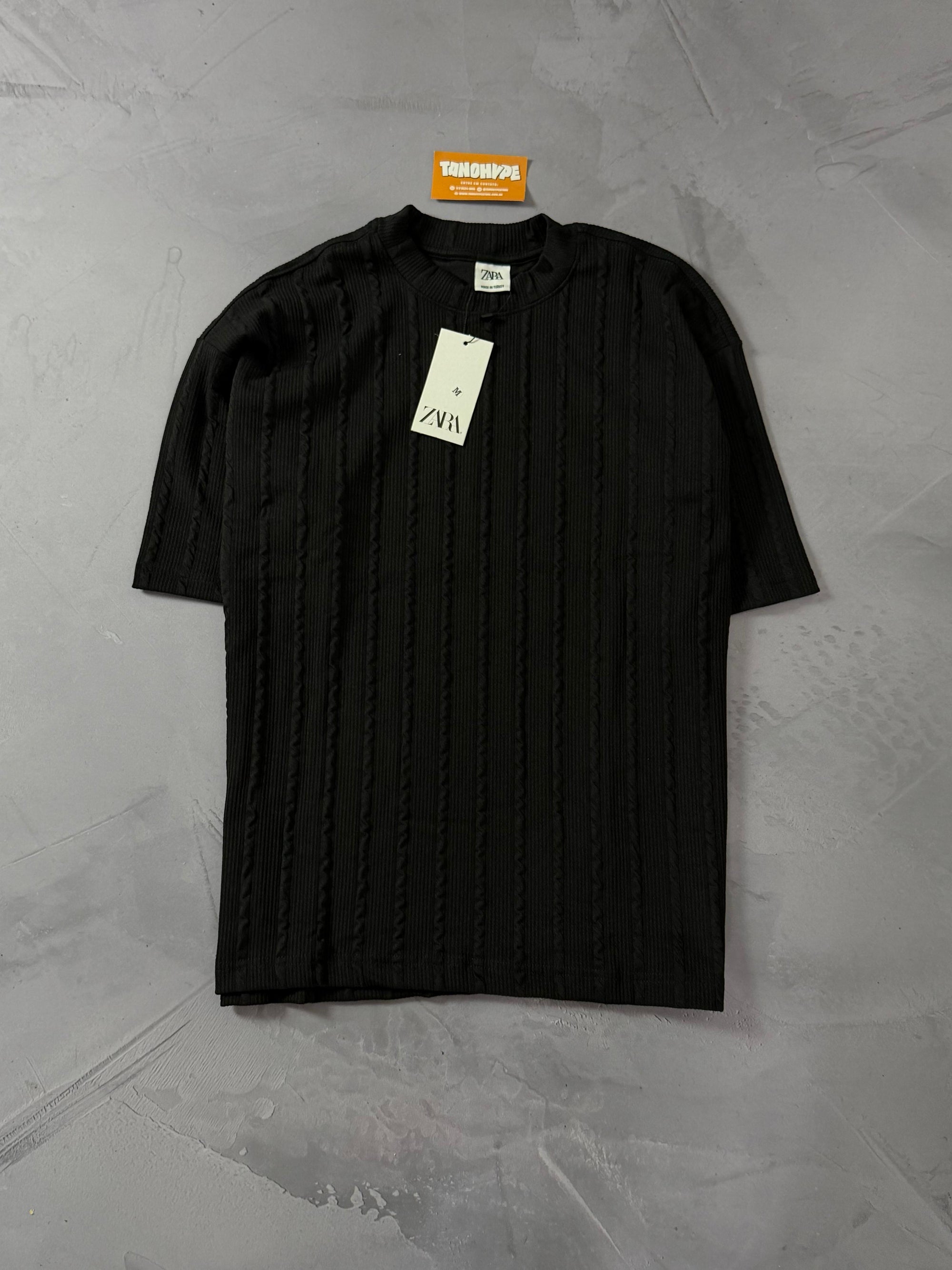 Camiseta Zara Tricô - Preta