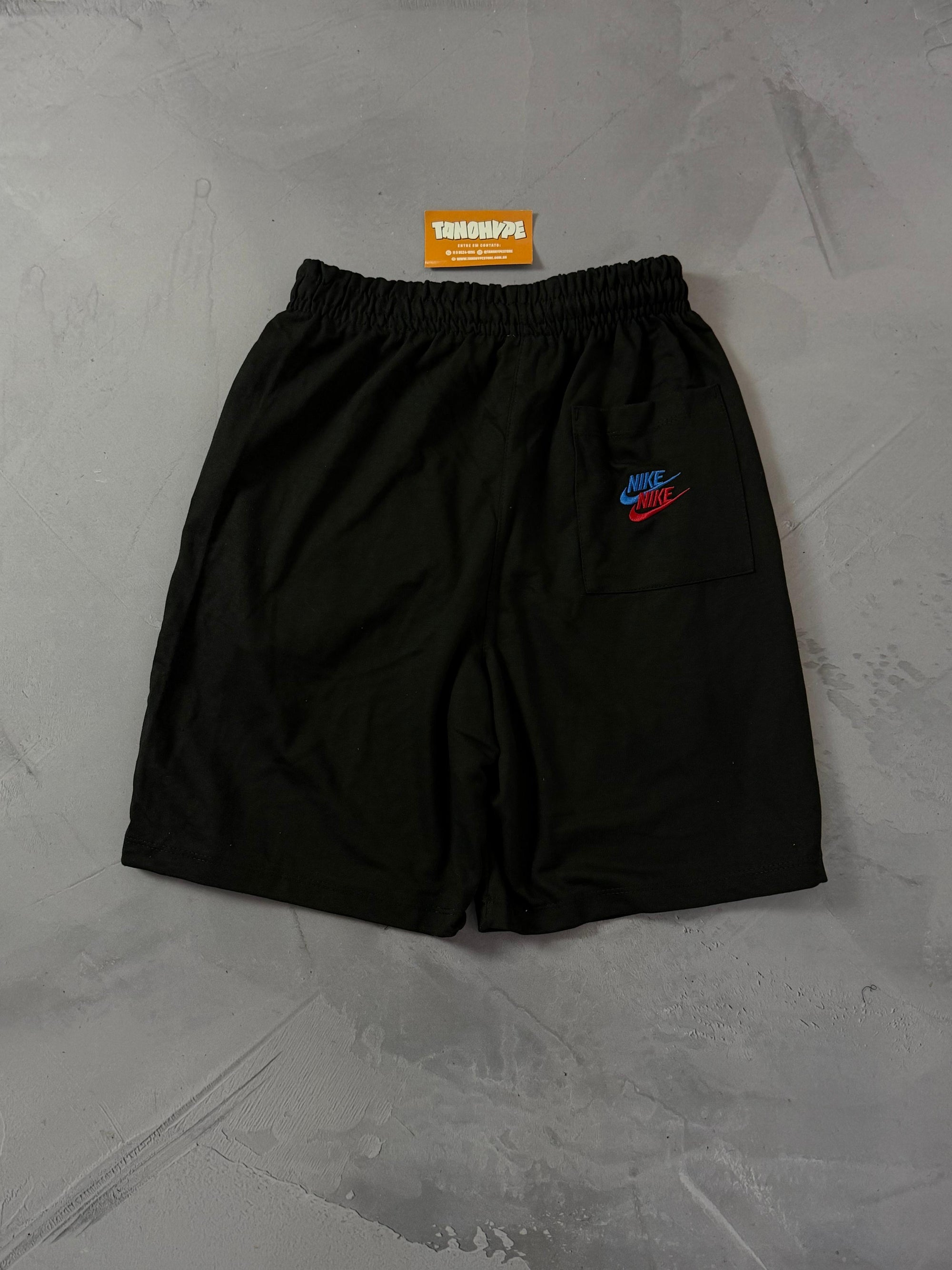 Shorts Moletom Multi Swoosh - Preto