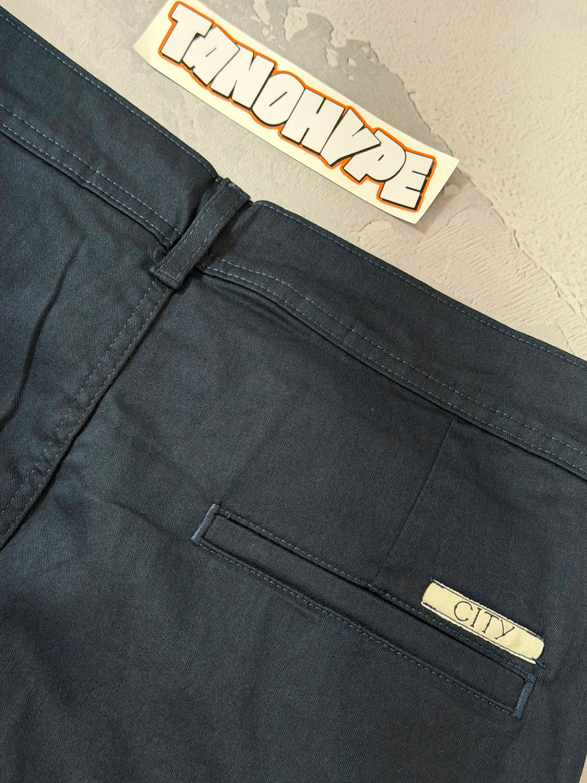Calça Alfaiataria City Denim - Azul Marinho